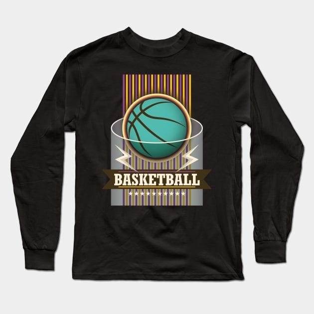 Basketball Long Sleeve T-Shirt by omnia34